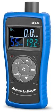 Detector de Gas amoniaco Monitor de Gas amoniaco Recargable 0~100 PPM Medidor de amoniaco Profesional con Amplio Rango