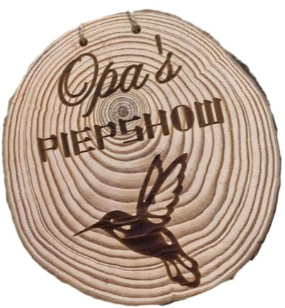 Gravures Mangeoire en bois pour oiseaux Décoration pour grands-pères Extérieur Jardin Yard Station d'alimentation Peau sauvage Nourriture pour oiseaux en bois pour grand-père