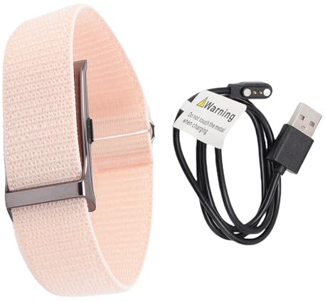 Fockety Intelligentes Gesundheitsarmband, Fitness-Tracker mit Herzfrequenzmesser, Schlaf-Tracker, Schrittzähler, 40 Tage Standby-Zeit, 10 M Wasserdicht, für Damen, Herren, (Rosa)