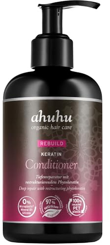 ahuhu Rebuild Keratin Conditioner (250ml) | Hair Conditioner Für Intensive Reparatur, Spülung Für Strukturaufbau & Geschmeidigkeit, Für Strapaziertes Haar