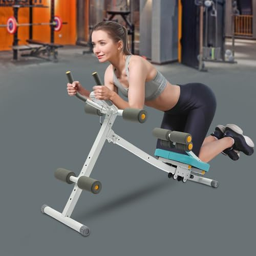 MEHOOSPVN Bauchtrainer Bauchmuskeltrainer für Zuhause Multifunktionale Trainingsgerät für Ganzkörpertraining Abdominal Ab Machine mit LCD-Monitor & Resistance Bands für Zuhause Männer Frauen
