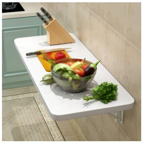 Vikbar vägghylla platsbesparande skrivbordsorganisatör för hemmakontor mångsidig 60 x 40 cm barbord kompakt dator arbetsstation snygg förvaringslösning.