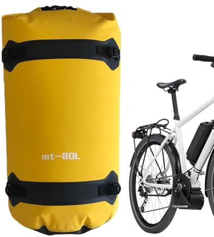 Générique Bakre väska för två hjul - 40L vattentät researrangör | cykelbakre bagagehållare | för motorcykel, cykel, utomhus, hjälm, utrustning, verktyg, 80 gul, Se référer au descriptif, Se