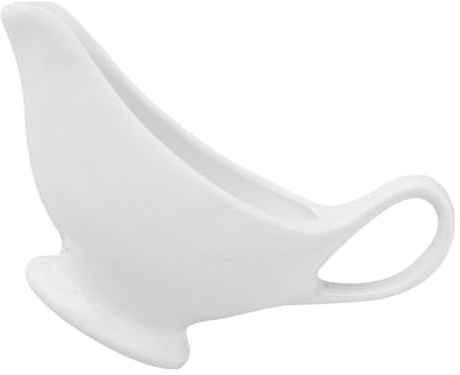 COMPUKAS Salsiera in Porcellana Bianca Portatile con Design Raffinato, Facile da Trasportare, per Servire Salse e Condimenti in Cucina