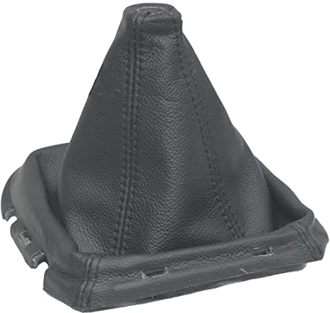 Gear Stick Gaiter with Plastic Frame Black Leather 180mm