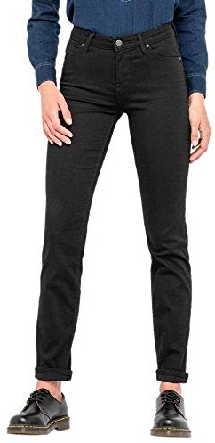 Lee Marion Straight, Jeans, Donna, Black Rinse 47, 32W / 31L