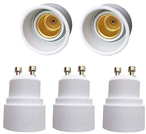 zrui cian 5 unidades GU10 a E14 Bombilla Zócalo Adaptador para bombillas LED
