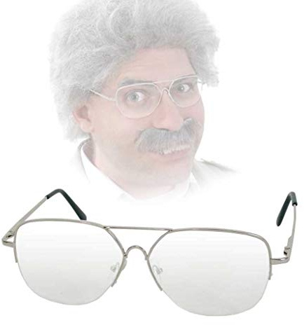 KarnevalsTeufel Brille Horst, Oma oder Opa Brille, Accessoire, Silber, Großeltern Comedystar