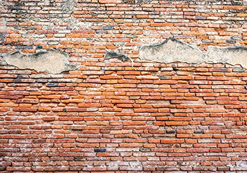 wandmotiv24 Fototapete alte Ziegelwand Backstein, M 250 x 175 cm - 5 Teile, Wanddeko, Wandbild, Wandtapete, Stein Steine Ziegel Beton M6705