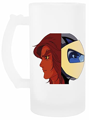 wigoro Goldrake Helmet And Human Bière Agresser Un verre Transparent Beer Mug
