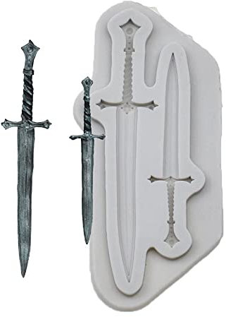 RELAND SUN Décoration de gâteau en forme de bouclier dinosaure avec horloge et épée