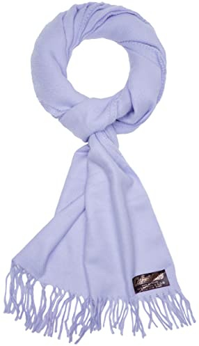BRUBAKER Cashmirillo Schal - 30/40 x 180 cm Lang Warm und Kuschelig | Herbst und Winter Kuschelschal - Stola Tuch mit Fransen für Damen und Herren - Uni-Farben