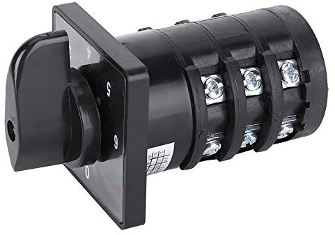 6-Positionen-Drehschalter Power Equipment 500 V 20 A 7-Positionen 12 Klemmen Verriegelungstyp 0 1 2 3 4 5 6 Nocken-Umschaltsteuerungsschalter Drehschalter 5-Positionen