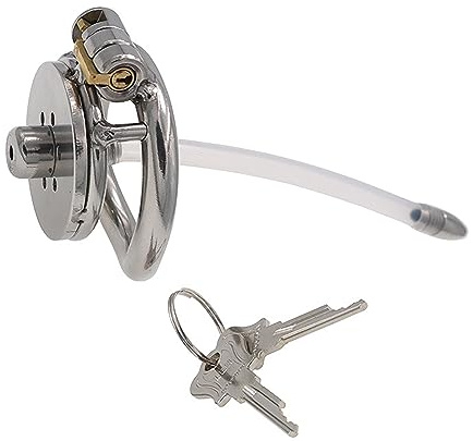 Inverted Chastity Cage Flat Metal Male Chastity Device Steel Cock Cage for Men BDSM Bondage Negative Penis Cage Sex Toys for Couples (45mm/1.77)