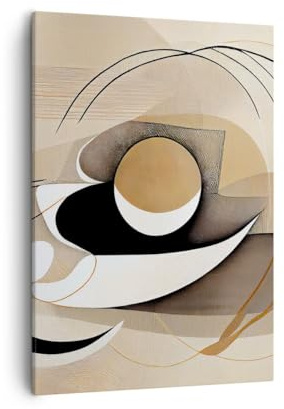 ARTTOR Moderno Quadro su Tela 50x70 cm Verticale Astratto Pastello - 5802 | CIAO Astrazione Moderno Quadro Decorativo Piccolo Soggiorno Camera da Letto Decorazione da Parete Arte da Parete ARTTOR