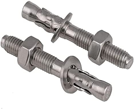 PULaif Ankerbolzen, Edelstahl-Expansionshülse, Ankerschraubenbolzen, Expansionsbolzen, 10 Stück, M6, M8, M10, M12, M16 (Farbe: M10, Größe: 100 mm) (C (Farbe: M8)) (Color : M6)
