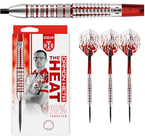 Harrows Damon Heta 'Series 2' Profi Dartpfeile 90% Wolfram Stahlspitze Dartset mit Change System Set 23 Gramm