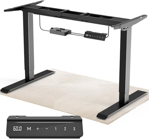 TRIUMPHKEY Höhenverstellbarer Schreibtisch 120x80cm mit Typ-C Ladeanschluss, Schreibtisch Höhenverstellbarer mit Kabel Management Tray, Standing Desk mit 3 Memory Funktion, Weiß