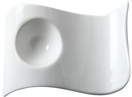 Soulnioi Eierablage Set in 2, Keramik Eierbecher, kreative Eierschale, Frühstück Eierbecher, Eierregal für gekochte Eier, dekorativer Eierständer Tablett B