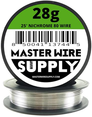 Nichrome 80-25' - 28 Gauge Wire - 25ft - 0.32mm - 0.013in - Master Wire Supply