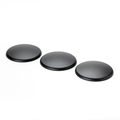 ORION LIGHTSTYLE Extra Flache Abdeckung 3 Stück Verteilerdose PVC schwarz Baldachin Deckendose Abschluss, rund, 135mm