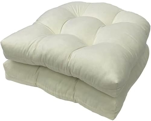 AZVFLY Stuhlkissen 2er Set, Sessel Kissen Zurück Sitzkissen Pad 48x48 cm, Sitzpolster für Outdoor Geeignet, Bequemes Sitzpolster für Gartenmöbel Oder Stuhl