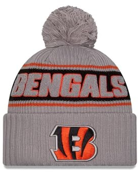 New Era Cincinnati Bengals NFL 2024 Sideline Sport Knit Grau Bommelmütze - One-Size