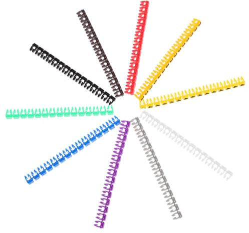 DOITOOL 150pcs Clip-on Wire Markers Number Cable Labels for 1.5mm² Electrical Wires Colorful Digital Number Identification Tubes Suitable for DIY Organization and Cable Management
