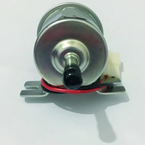 Motorrad Benzinpumpe 12V Elektrische Kraftstoffpumpe HEP-02A 8mm Rohre Auto Boot Diessel Niederdruck Für Vergaser Motorrad ATV Benzinhahn(Red)
