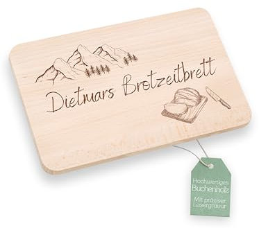 Geschenk Mann, Frühstücksbrett personalisiert Mann, Brotzeitbrett mit Gravur, Geburtstagsgeschenk Männer, Vesperbrett, Abenteuernah (Brotzeitbrett)