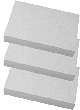 Tablero aislante de fibra cerámica ignífuga para hornos de pizza, estufas de leña, hornos y hornos, paquete de 3 unidades de 10 mm de grosor, 300 x 200 mm, apto para lavavajillas