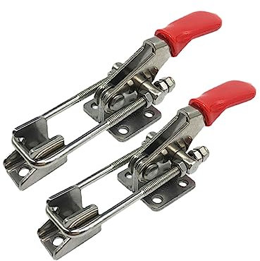 Angoily 2pièces Loquet à Bascule Métal Lot De Réglable Pour Portes Armoires Boîtes Et Coffres Outil Manuel