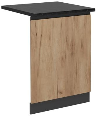 Vicco Panel Frontal del lavavajillas R-Line, Roble Dorado, 60 cm, ET Antracita