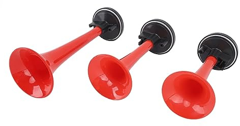 Music Air Horn Kit, 3 Trompete 12V 125db La Cucaracha Sound Horn mit Kompressor und Schlauch für LKW -Zugbootauto, Ausgestattet mit 3 Lautsprechern, Leuchtendem Design, ABS