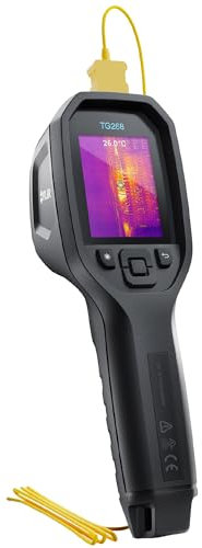 FLIR TG268 Termocamera con risoluzione Spot IR Super 320x240 (IR nativi 160x120) e laser Bullseye: termocamera di livello commerciale per ispezioni edilizie, HVAC ed elettriche