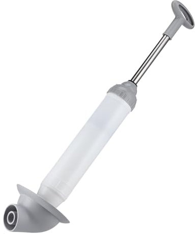 VILLCASE Stantuffo per WC Ad Alta Pressione Strumento per Rimuovere Intasamenti Testa Curva per Adattamento Costruzione Robusta Asta in Acciaio e Ventosa Resistente