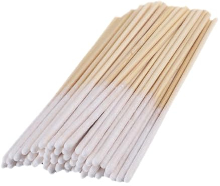 DEARMAMY 60 Hisopos de Algodón Varilla de Bambú para Limpieza de Oídos y Maquillaje, Tacto Cómodo y Diseño para Lugares Difíciles de Alcanzar