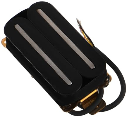 Schwarzer Dual Rail Gitarren Tonabnehmer Hals für E-gitarre | Hohe Ausgangsleistung, Single Coil Umschaltbar, Kunststoff und Metallausführung