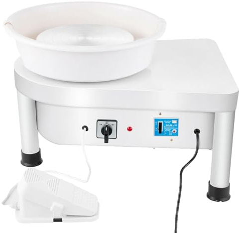 Heavy-Duty Electric Potter's Wheel with LCD Touch Screen & Foot Pedal - Ideal for Beginner DIY Clay Projects at Home & School Pottery Studios