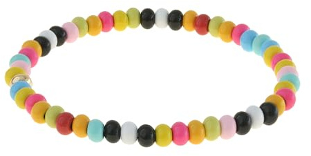 Made by Nami Buntes Perlenarmband Damen Herren Elastisches Armband mit Perlen Geschenk für Freundin Sommer Accessoire Freundschaftaarmbänder