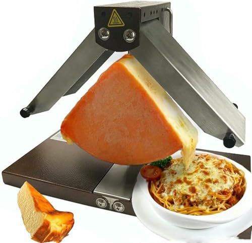 BGVYFXEZ Appareil à raclette électrique avec meule à Fromage réglable à Demi-Inclinaison, Appareil à raclette Professionnel