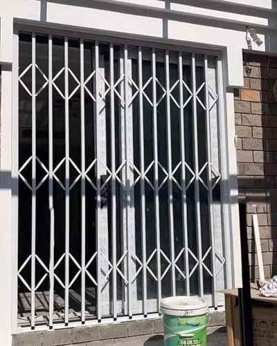 Rejillas de seguridad blancas para ventanas y puertas, malla antirrobo para interiores y exteriores, protección de balcón con cerradura, barandilla y valla, 100 cm de ancho