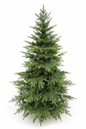 Árbol de Navidad Artificial Abeto Caucásico Natural 160/190/220 cm | Árbol Artificial realista PE + PVC | Durable y Ecológico | Incluye Soporte De Metal Sólido (190 cm)