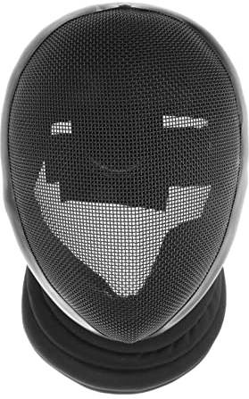Nsaroche Fechtmaske mit Gesichtsschutz, Fechthelm, Kopfschutz, Verstellbare Polsterung, Robustes Metallmaterial, XL