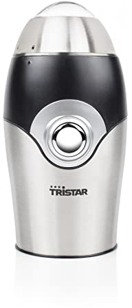 Tristar Kaffeemühle - 70 Gram Kaffee, 10 Tassen, 2 Edelstahl-Klingen, 150 Watt, KM-2270