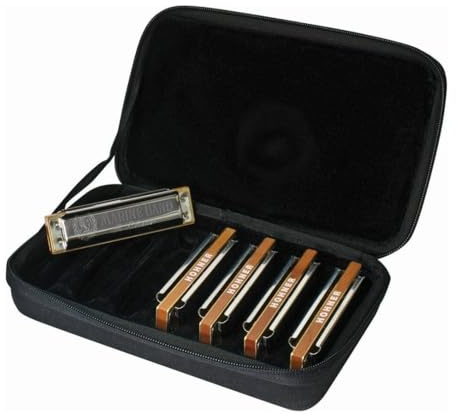 Hohner MBC Marine Band Mundharmonika, 5er Pack mit Etui