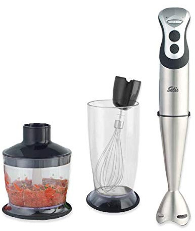 Solis Power Mixer Pro 830 Elektrische Stabmixer Set, Pürierstab, Schneebesen und Hackbehälter - Mix- und Messbecher - Kalte/heiße Speisen