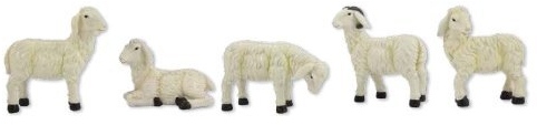 Schafe 5tlg. Set für 20cm Figuren, Höhe ca. 9,3 cm