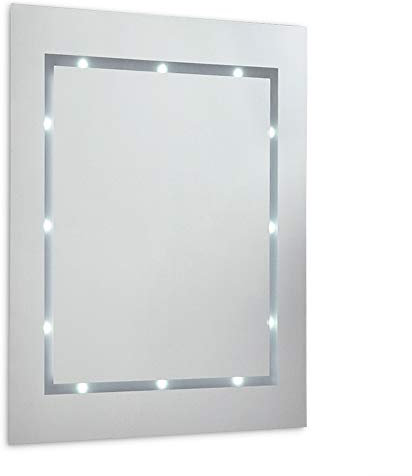 MiniSun | Modern Slim LED Battery Operated Illuminating Rectangular Design Bathroom Mirror | Wall-Mounted Vanity Mirrors, Home Décor & Improvement Essential