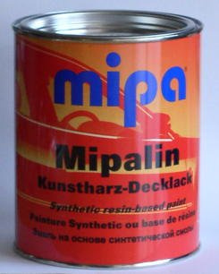 Kunstharz Decklack Lackfarbe Mipalin Fahrzeuglack, RAL 9005, schwarz matt, 1 Ltr.